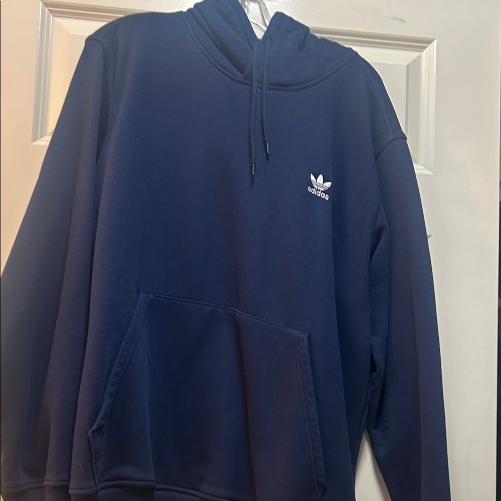 Adidas Men's Navy Hoodie XL - Dodgers Blue